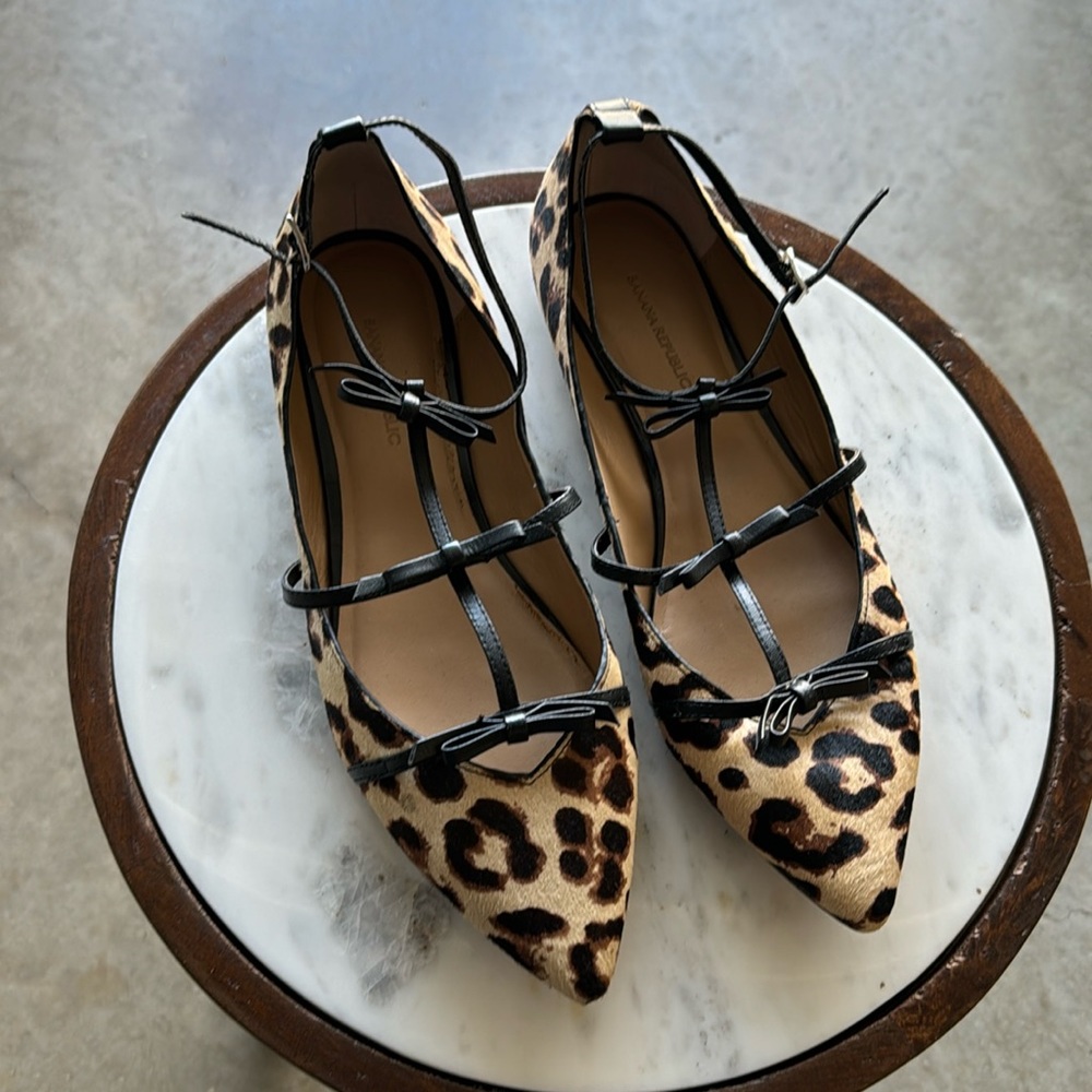 Banana Republic Flat Shoes Leather Suede Sz 9.5